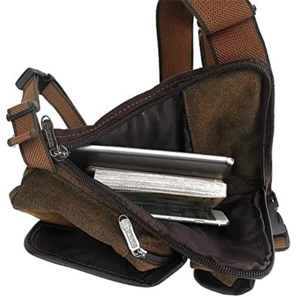 Canvas Waist Pack Drop Leg Bag Belt Bumbag Multi-Purpose Motorcycle bag - Picture 5 of 7